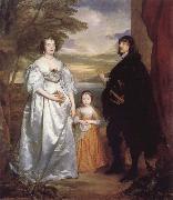 Anthony Van Dyck James Seventh Earl of Derby,His Lady and Child oil on canvas